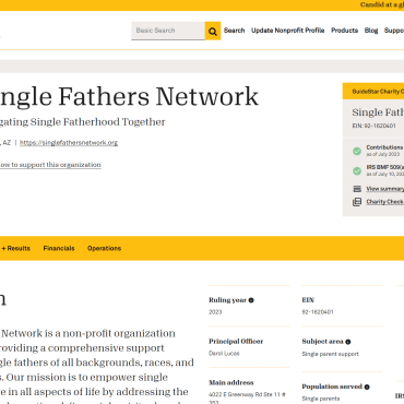 Single Fathers Network’s Commitment to Transparency: Our GuideStar Transparency Report